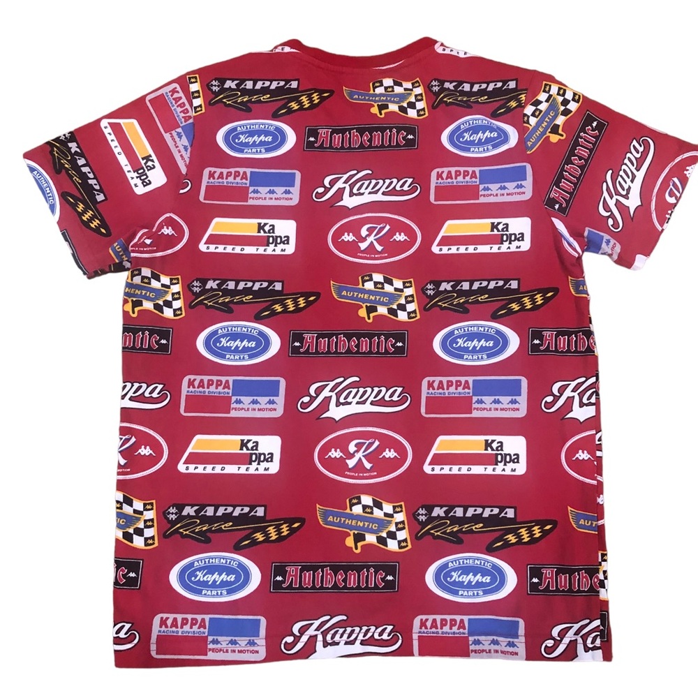 KAPPA Men’s Small Racing Tee T-Shirt Red Speed Team Authentic People In Motion